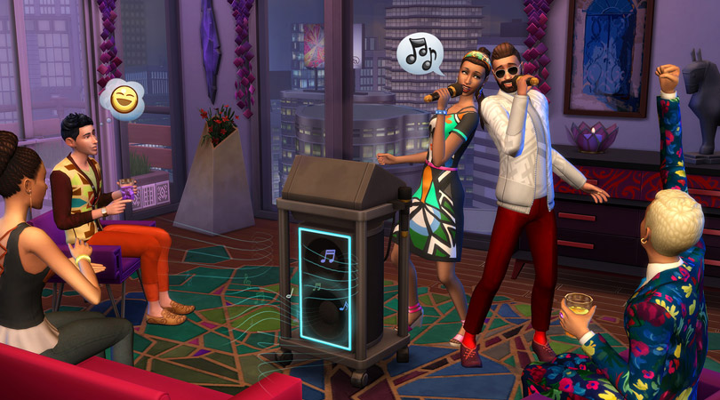 sims-4-city-living-screen-singing-karaoke