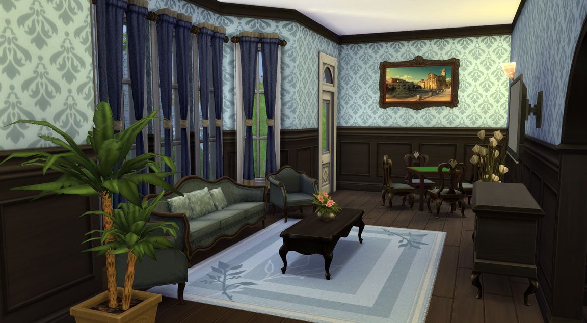 sims 4 mansion living room
