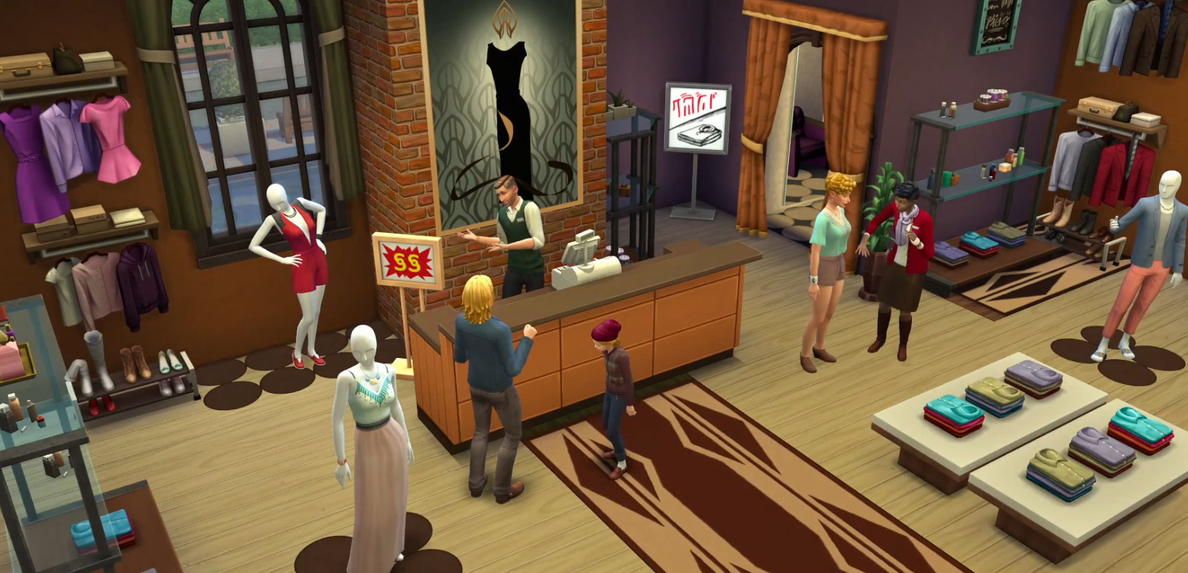 Sims 4 Get To Work Expansion Clothing Store 