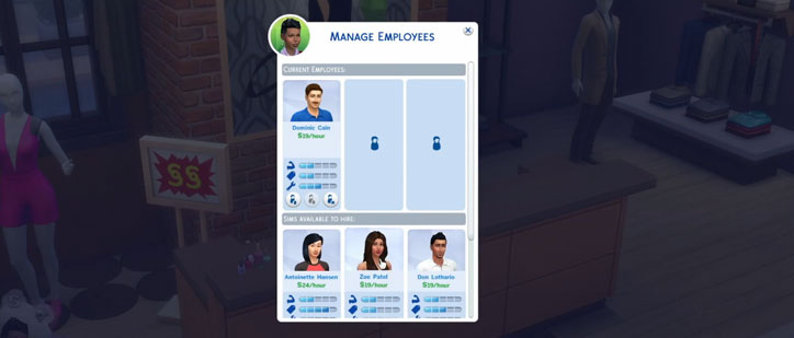 sims 4 get to work retail