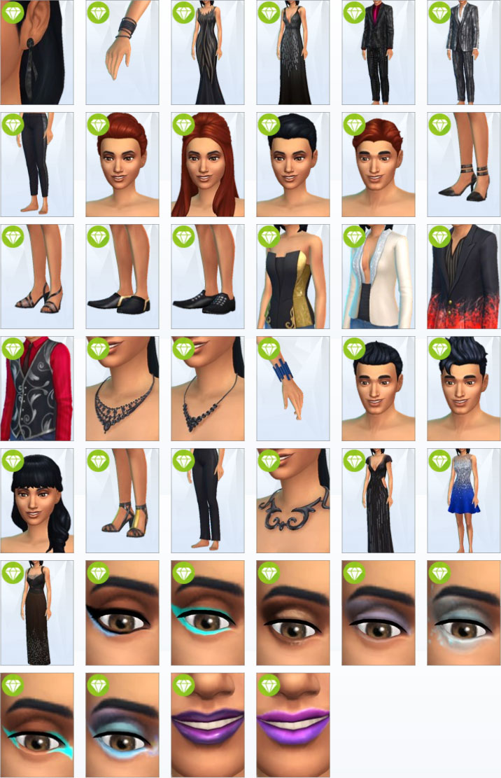 The Sims 4 Luxury Party Stuff Items CAS