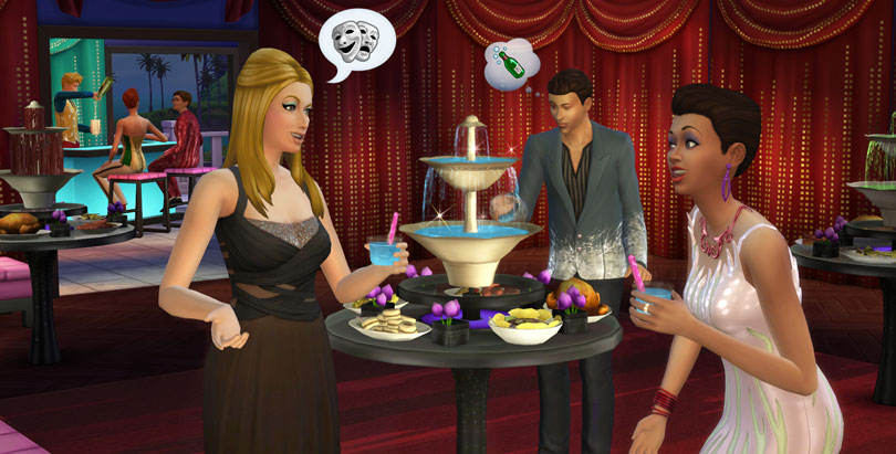 The Sims 4 Luxury Party Stuff Pack banquet table
