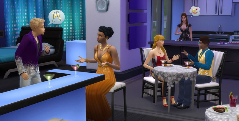 The Sims 4 Luxury Party Stuff Pack bar