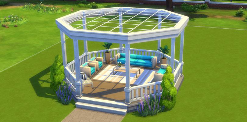 How To Build A Gazebo In The Sims 4 - How To Turn Garden Into Patio Sims 4 Cc