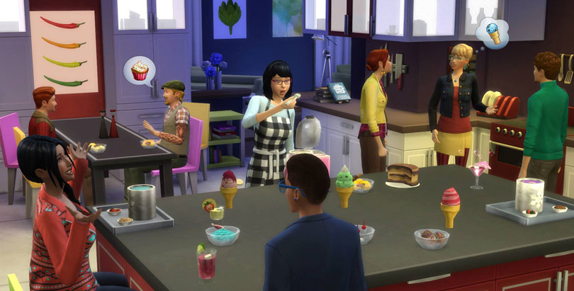 The Sims 4 Cool Kitchen Stuff Pack ice cream party
