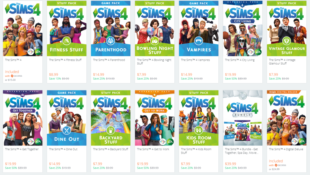 do expansion packs work with origin sims 4