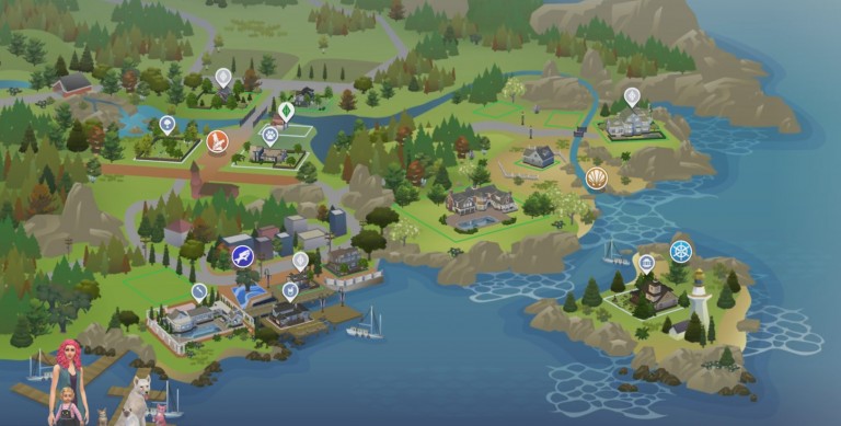 brindleton-bay-world-map - Sims Online