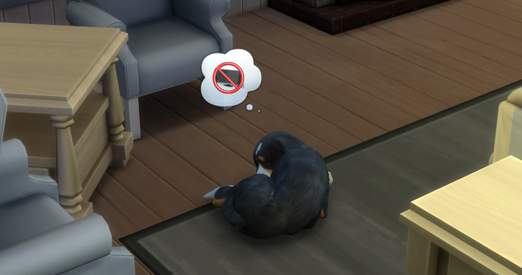 Sims 4 dog scared of pool