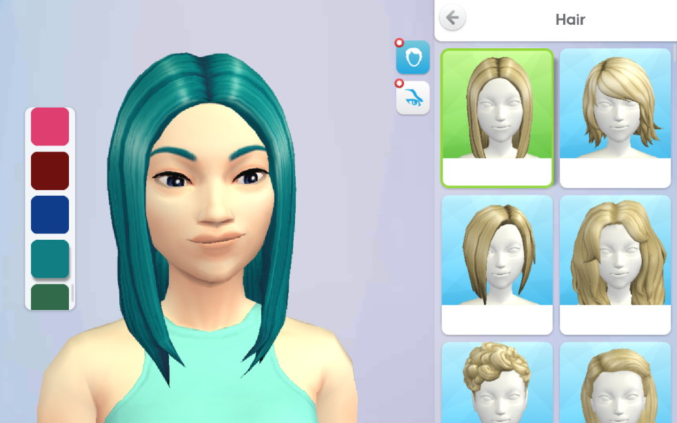 CREATING OLIVE HART! THE SIMS MOBILE // CAS