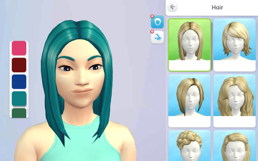 CREATING OLIVE HART!  THE SIMS MOBILE // CAS 