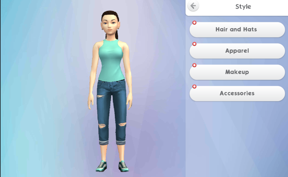 CREATING OLIVE HART!  THE SIMS MOBILE // CAS 