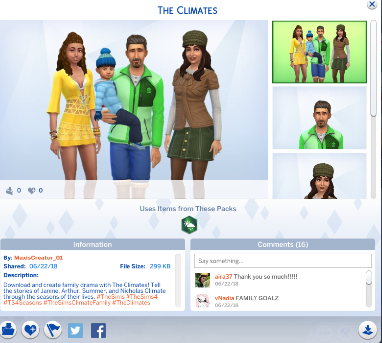 sims 4 families download