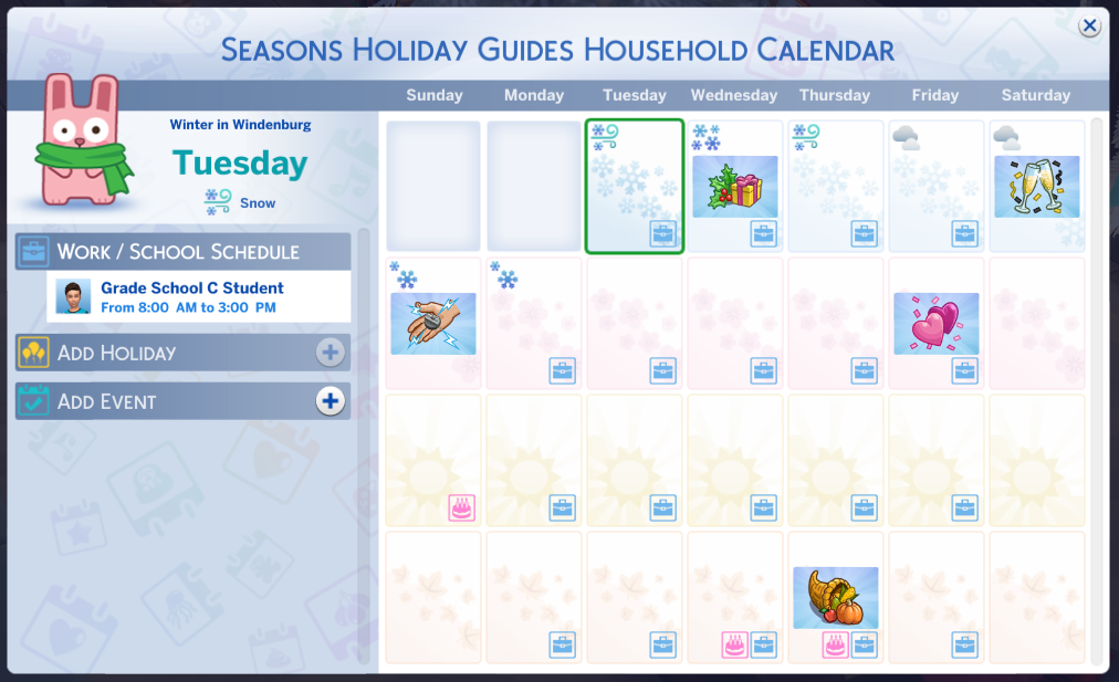 Holiday Calendar