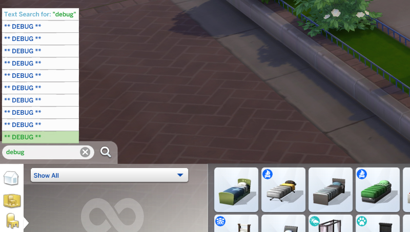 sims 4 change color of furniture cheat