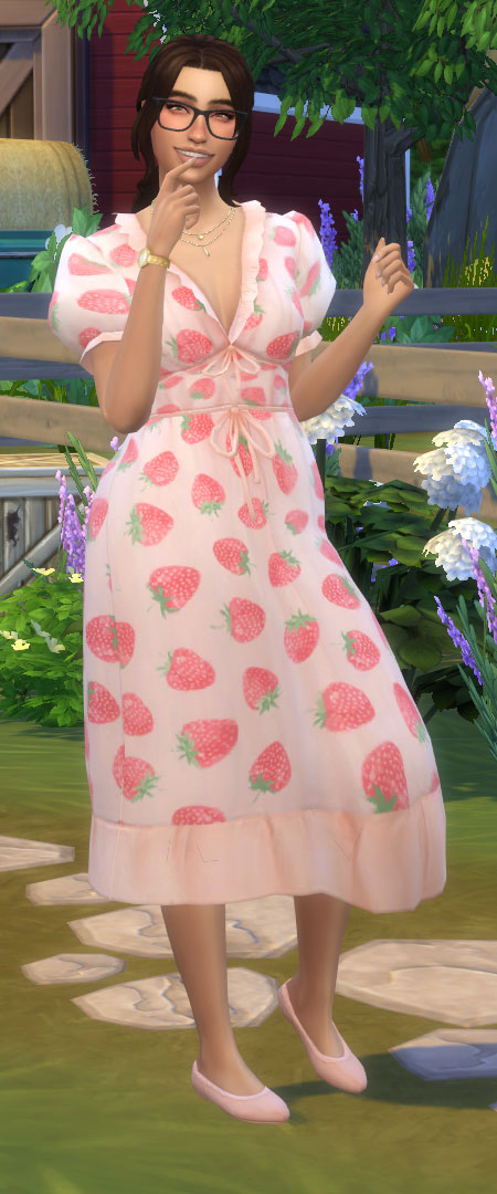 Sims 4 Strawberry Dress