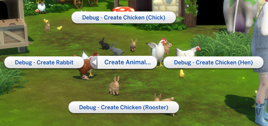 Sims-4-Cottage-Living-Cheats-Debug-Animals - Sims Online